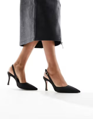 ORTIZ-slingback stiletto heels in black